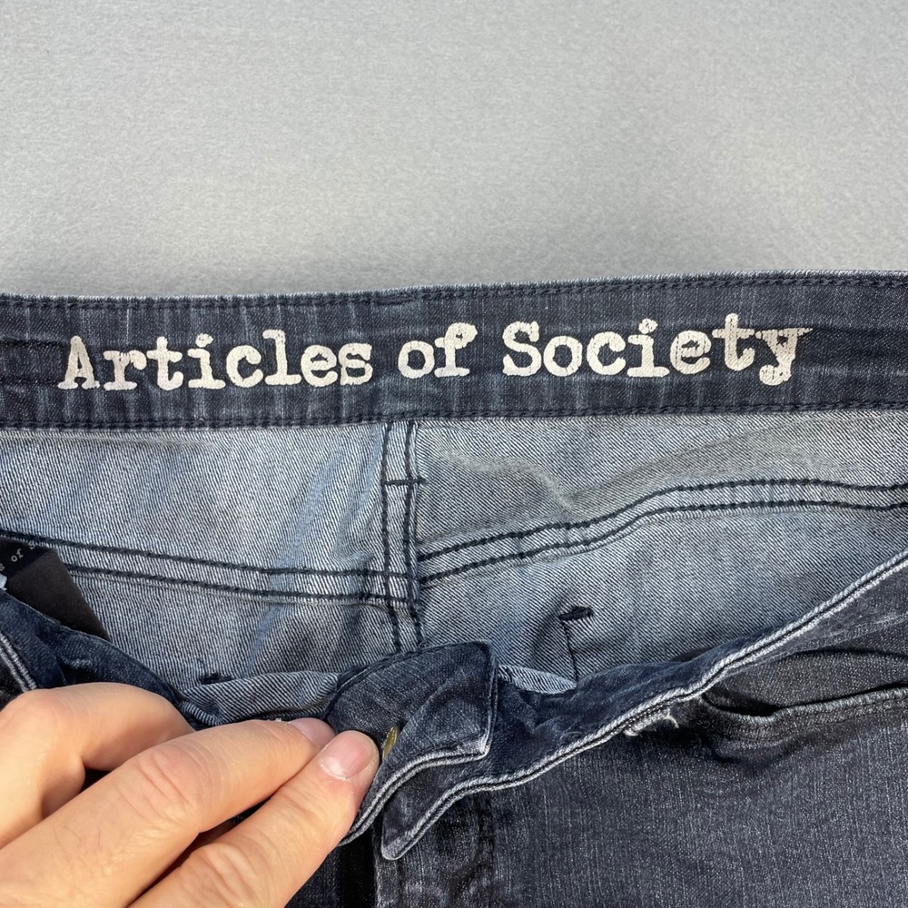 Articles of Society Blue Skinny Jeans Women 28 Mid Rise Dark Wash - Picture 4 of 11
